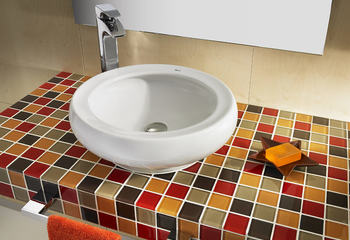 Монтаж и облицовка столешниц в ванной комнате